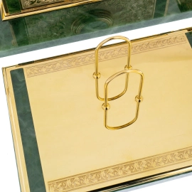 Набор настольный из нефрита "Президентский" Златоуст