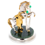 Статуэтка "Лошадь удачи" на подставке из нефрита, Златоуст