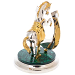Статуэтка "Лошадь удачи" на подставке из малахита, Златоуст