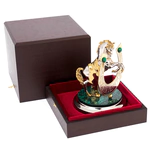 Статуэтка "Лошадь удачи" на подставке из малахита, Златоуст