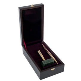 Ручка на нефритовой подставке "Статус" Златоуст