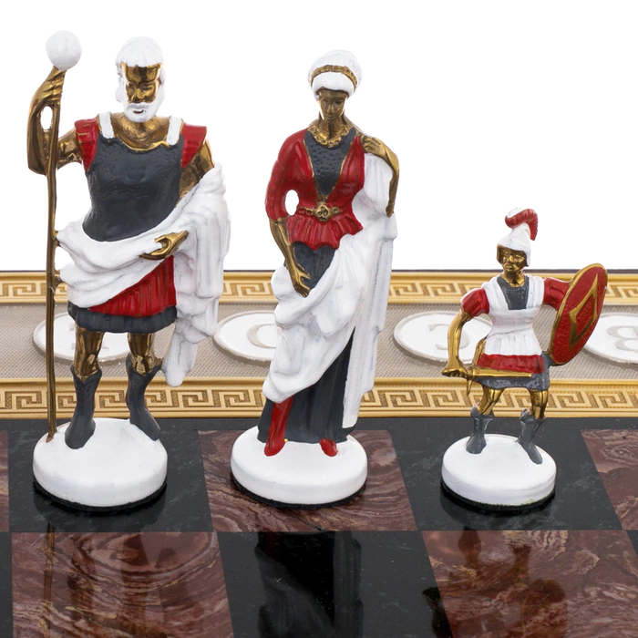 Jasper and dolerite chess set "Medusa Gorgon" Zlatoust