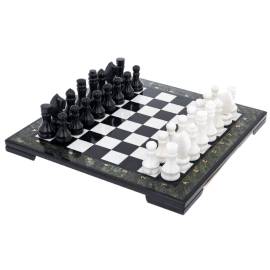 Шахматы из змеевика, мрамора и долерита "Классика"