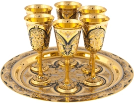 Набор для вина "Украшенный" на 6 персон, Златоуст