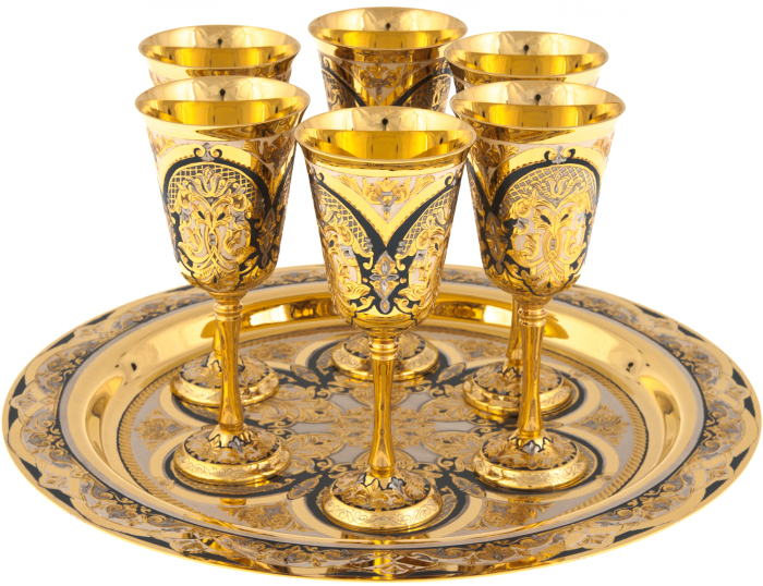 Набор для вина "Украшенный" на 6 персон, Златоуст