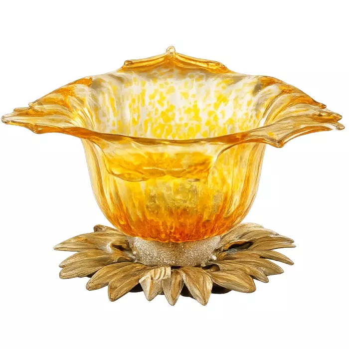 Хрустальная ваза для фруктов "Подсолнух"