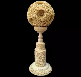 Композиция из бивня мамонта "Кантонский шар"