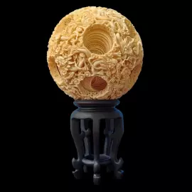 Композиция из бивня мамонта "Кантонский шар"