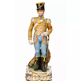The sculpture "Officer" is multicolored