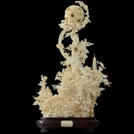 Композиция из бивня мамонта "Процветающий мир"