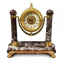 Настольные часы из мрамора "Озеро Виктория"