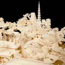 Композиция из бивня мамонта "Прекрасный Китай"