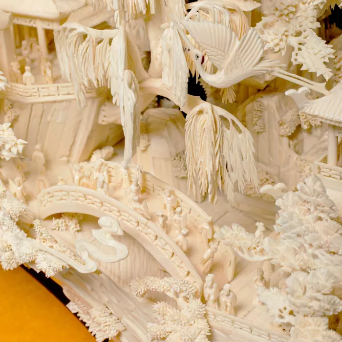 Композиция из бивня мамонта "Прекрасный Китай"