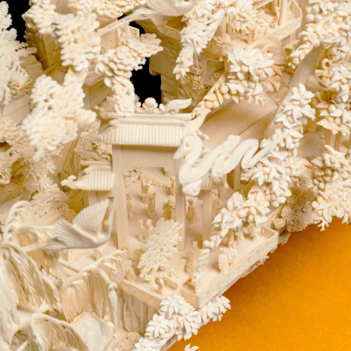 Композиция из бивня мамонта "Прекрасный Китай"