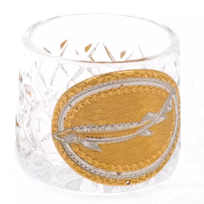 Caviar bowl with glasses "Bohemia. Sturgeon for 2 persons, Zlatoust