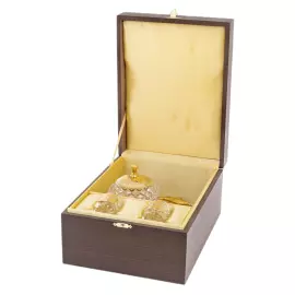 Caviar bowl with glasses "Bohemia. Sturgeon for 2 persons, Zlatoust