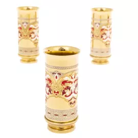 Caviar set "Gifts of the sea" on a jasper stand, for 3 persons, Zlatoust