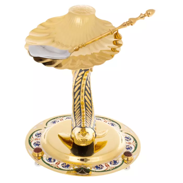 Икорница "Белуга" с эмалями, Златоуст