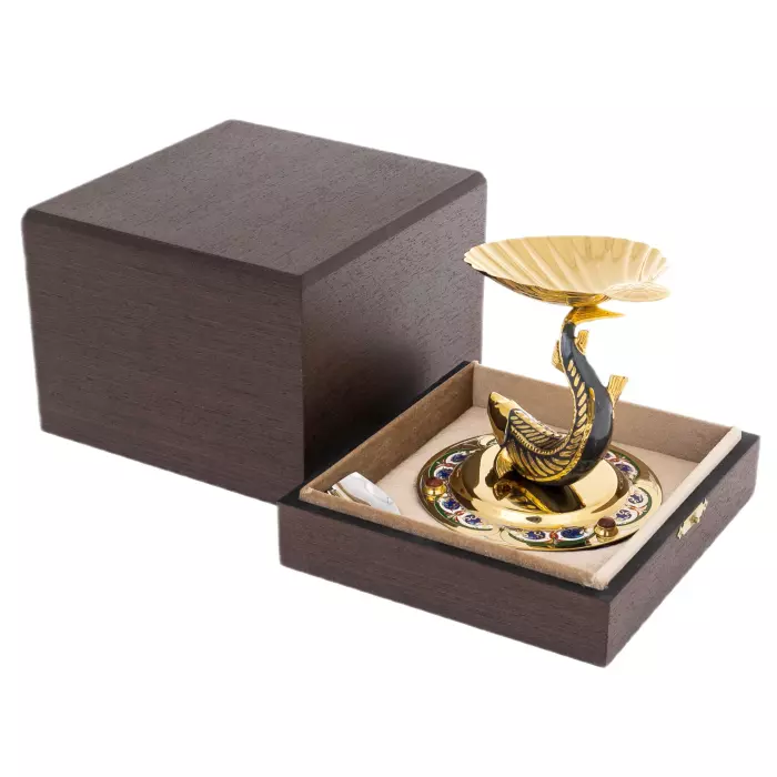 Икорница "Белуга" с эмалями, Златоуст