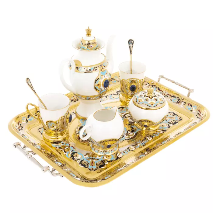 Boyarynya coffee set for 2 persons, Zlatoust