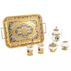 Boyarynya coffee set for 2 persons, Zlatoust