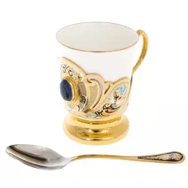 Boyarynya coffee set for 2 persons, Zlatoust