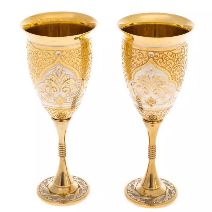 Набор рюмок высоких "Узоры" на 2 персоны, Златоуст