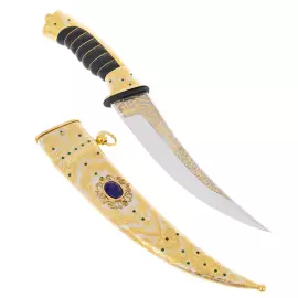 Кинжал сувенирный "Бебут" с лазуритом, Златоуст