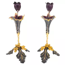 Набор подсвечников "Цветы" 2 шт, Златоуст