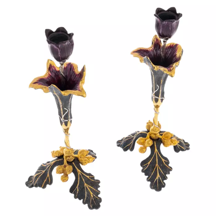 Набор подсвечников "Цветы" 2 шт, Златоуст