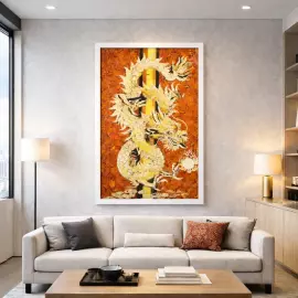 Панно из янтаря "Дракон"