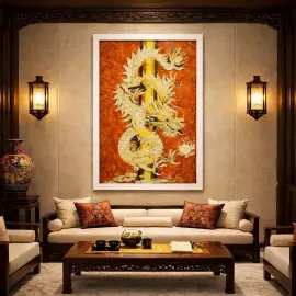 Панно из янтаря "Дракон"