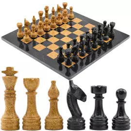 Шахматы из мрамора и ракушечника "Премиум"