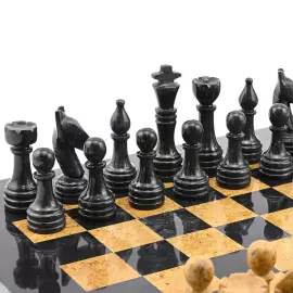 Шахматы из мрамора и ракушечника "Премиум"