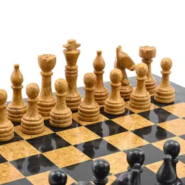 Шахматы из мрамора и ракушечника "Премиум"