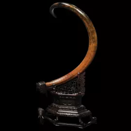 Композиция из бивня мамонта "Пара неокрашенных бивней"