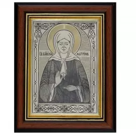 Икона из серебра "Блаженная Матрона"