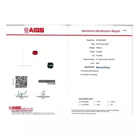 Необработанный мозамбикский рубин 5.05 карата