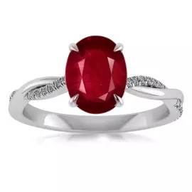 Необработанный мозамбикский рубин 3.00 карата – 10x8 мм, голубиная кровь