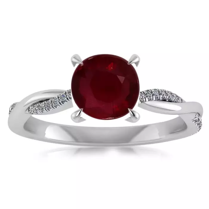 Необработанный мозамбикский рубин 3.01 карата – 8 мм, голубиная кровь