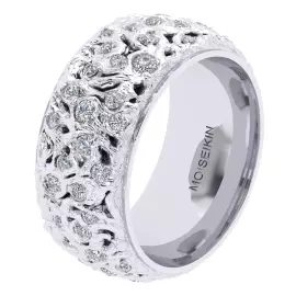 Комплект ювелирных украшений из белого золота "Звездная ночь"