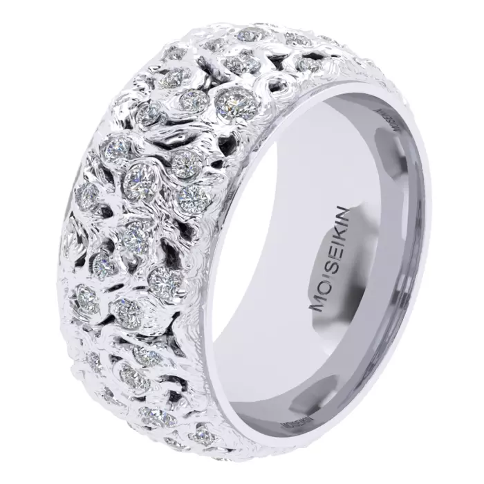 Комплект ювелирных украшений из белого золота "Звездная ночь"