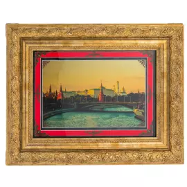 Панно на сусальном золоте "Большой Каменный мост"