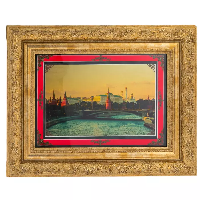 Панно на сусальном золоте "Большой Каменный мост"