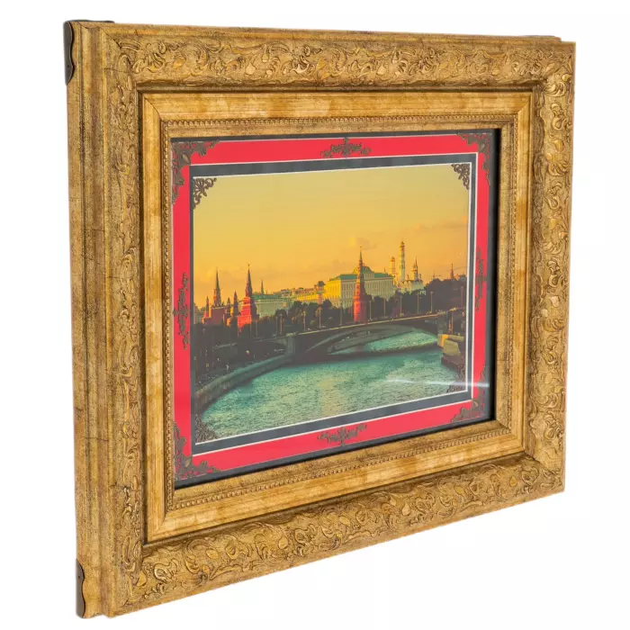 Панно на сусальном золоте "Большой Каменный мост"