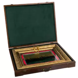 Панно на сусальном золоте "Большой Каменный мост"