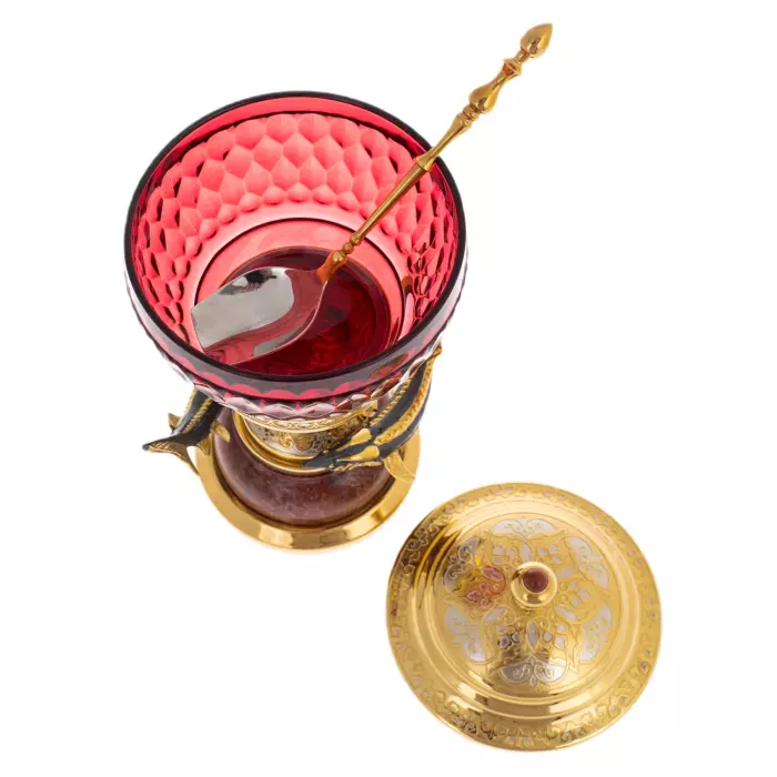 Икорница "Дары моря" на яшме, Златоуст