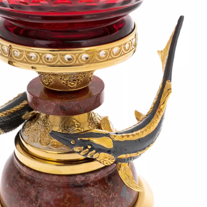 Икорница "Дары моря" на яшме, Златоуст