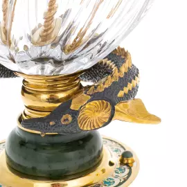 Икорный набор на нефрите "Посейдон" на 3 персоны, Златоуст