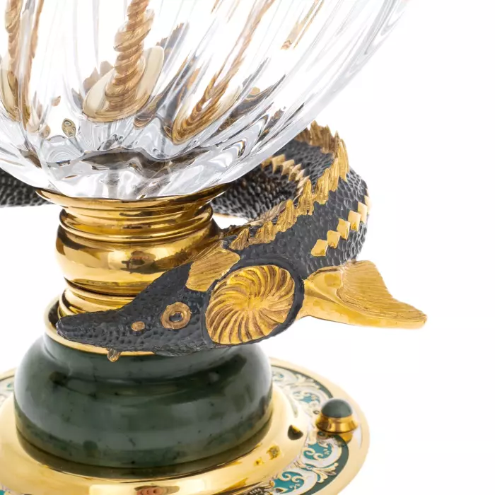 Икорный набор на нефрите "Посейдон" на 3 персоны, Златоуст